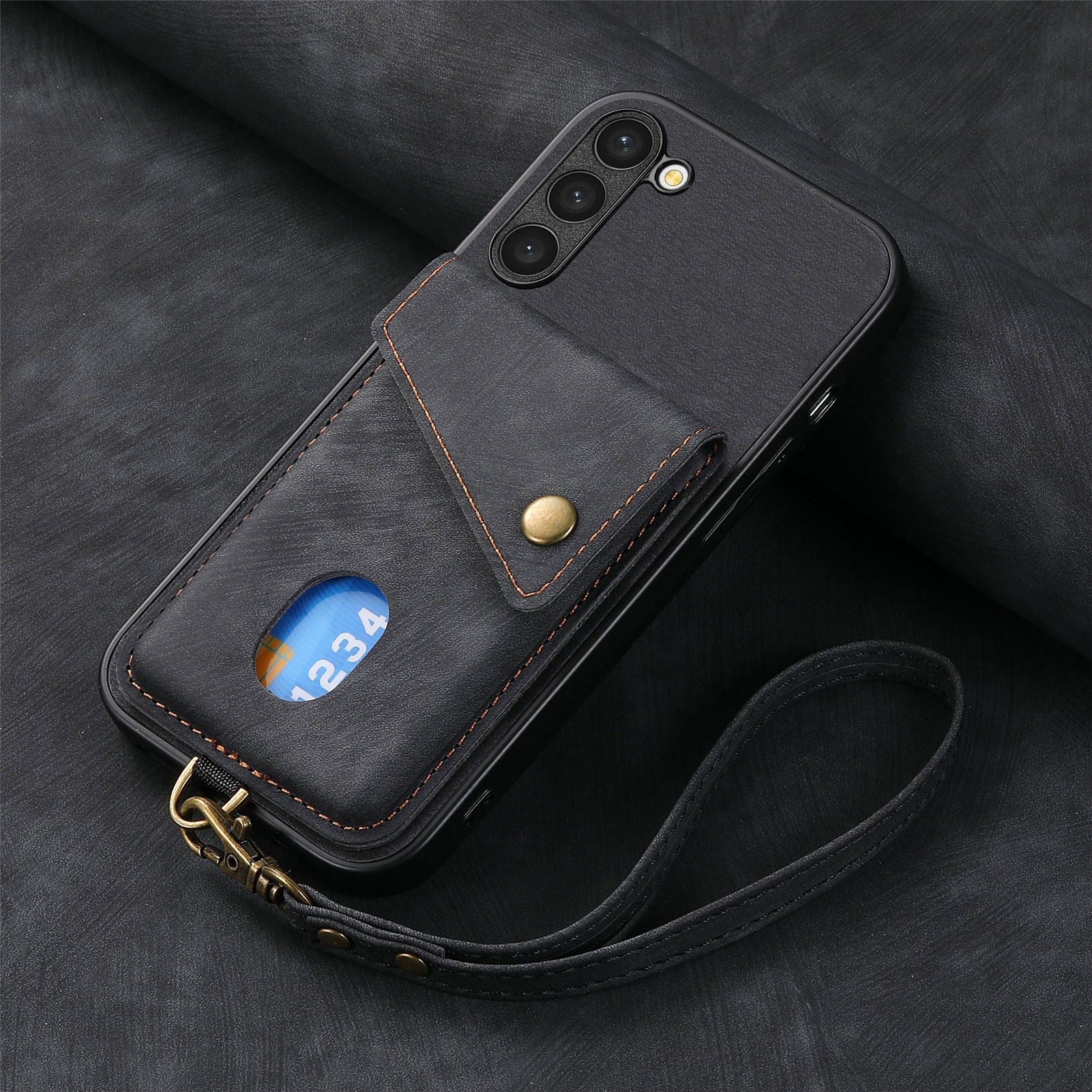 Leather Coated PC TPU Case for Samsung Galaxy S23 Card Holder Kickstand Phone Cover Leather Coated PC TPU Case for Samsung Galaxy S23 Card Holder Kickstand Phone Cover